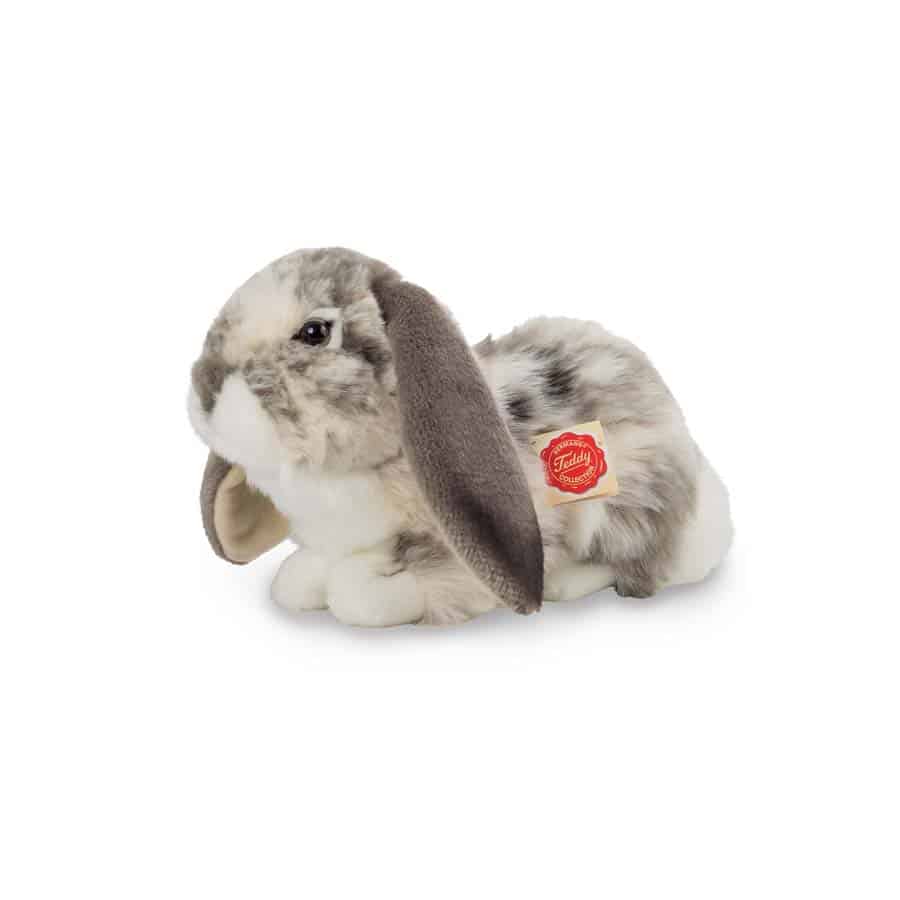 93797 Widderkaninchen liegend grau-weiß 30 cm