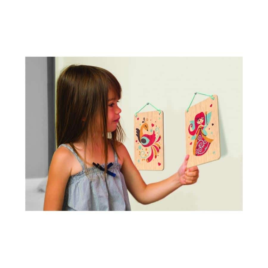 144 Crealign Verzauberte Figuren, Tampondruck auf Holz "Verzauberte Figuren" CL144 – Bild 2