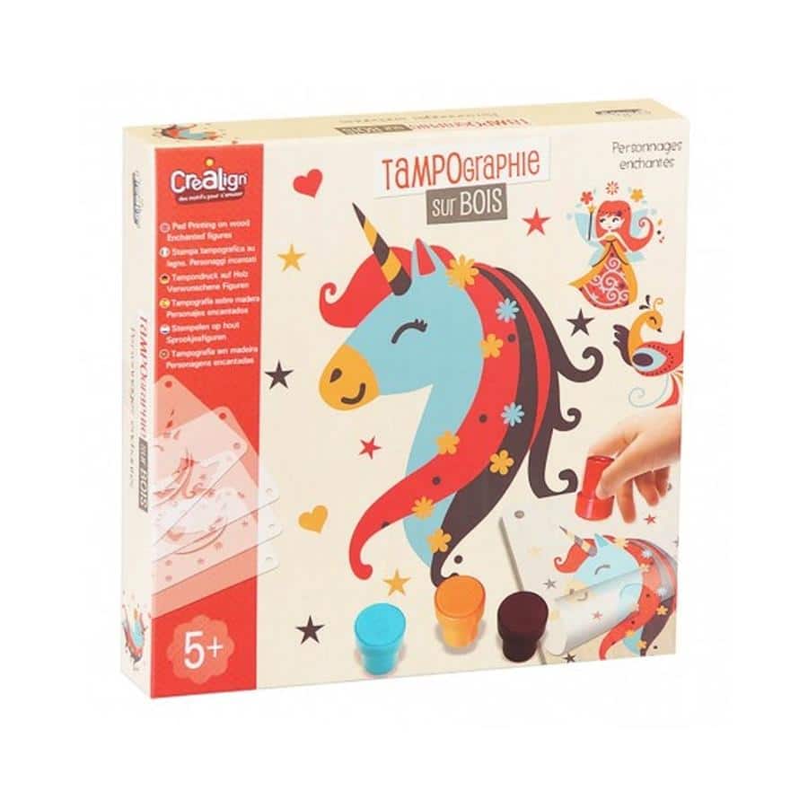 144 Crealign Verzauberte Figuren, Tampondruck auf Holz "Verzauberte Figuren" CL144