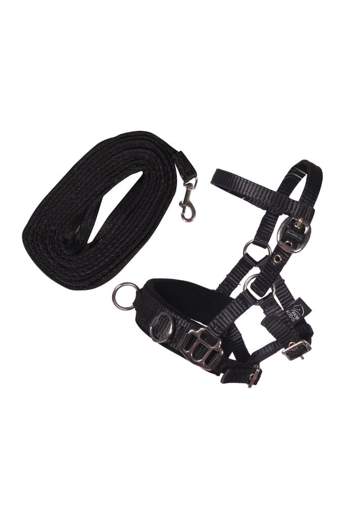 HKM Hobby Horsing Longierset für Steckenpferde – Zubehör-Set zum Longieren & Trainieren – Schwarz 15689
